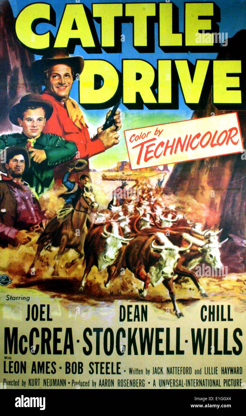 Cattle Drive a 1951 western film starring Joel McCrea, Dean Stockwell