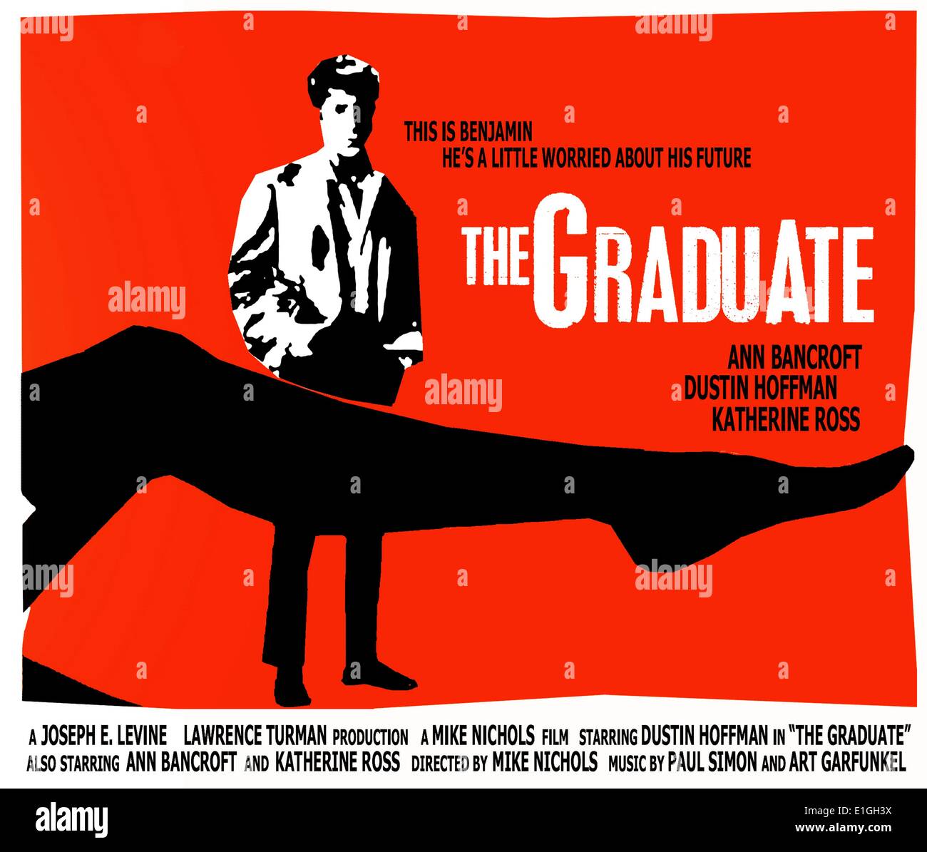 The Graduate, a 1967 comedy drama, starring Anne Bancroft, Dustin Hoffman and Katharine Ross. Stock Photo