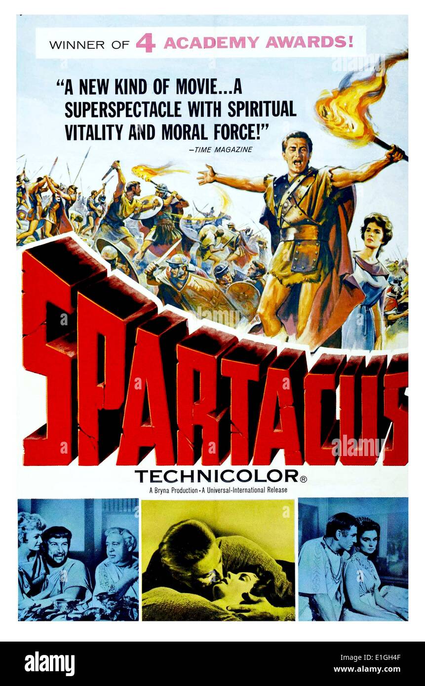 Spartacus, best film for 1960 starring Gary Cooper. Stock Photo