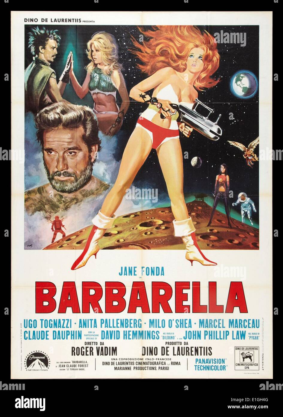 Barbarella starring Jane Fonda a 1968 French-Italian science fiction film. Stock Photo