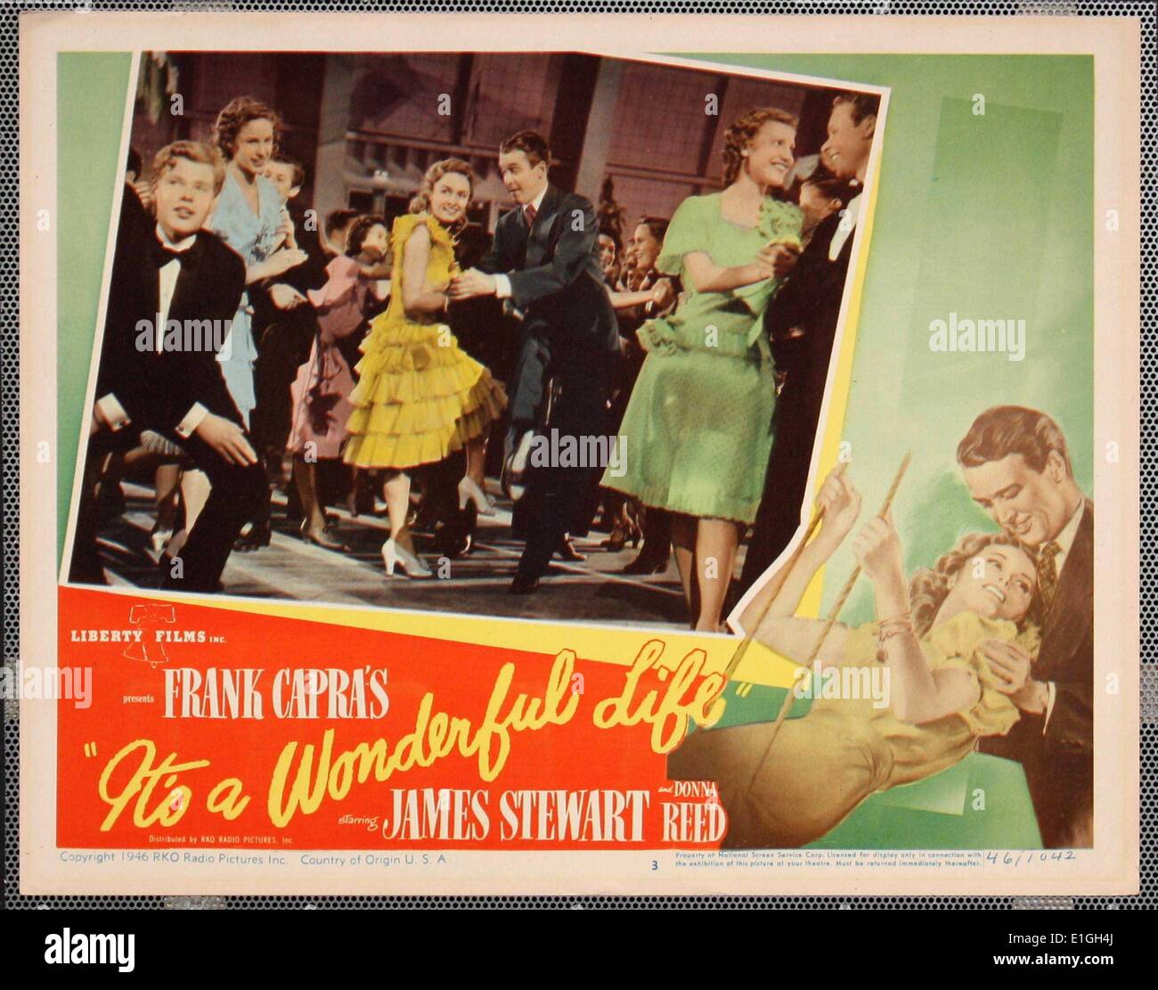It's a Wonderful Life a 1946 American Christmas fantasy comedy-drama film starring James Stewart. Stock Photo