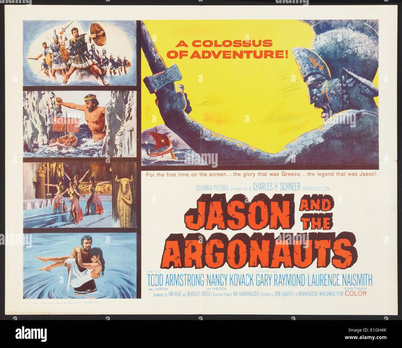 Jason and the Argonauts a 1963 film starring Todd Armstrong. Stock Photo