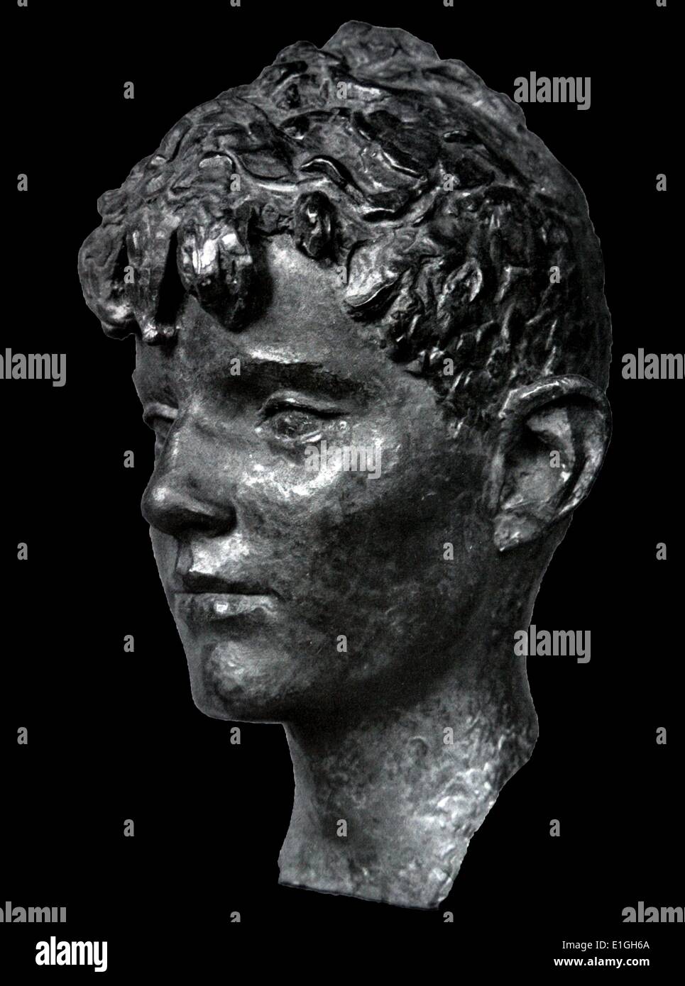 Wolfgang Franke;  German sculptor. Bronze head of a youth, published in 'Die Kunst im deutschen Reich' (Art in the German Reich) was first published in January 1937 by Gauleiter Adolf Wagner and later issued under the direction Adolf Hitler himself. Stock Photo