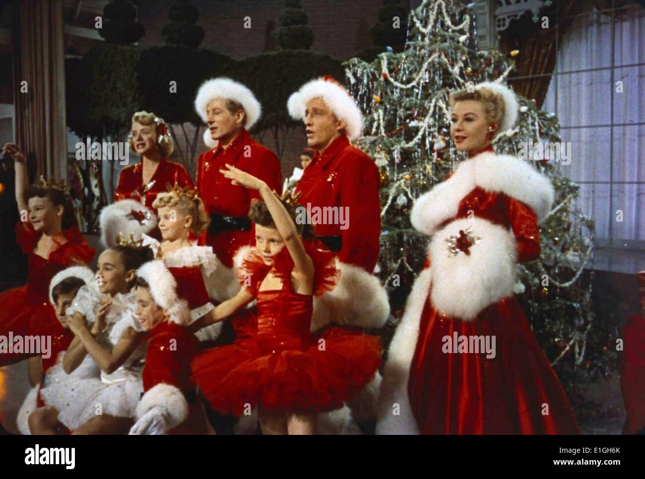 Academy Award for Best Original Song in 1942. for the film, 'White Christmas' The title song is sung by Bing Crosby, Danny Kaye and Rosemary Clooney Stock Photo
