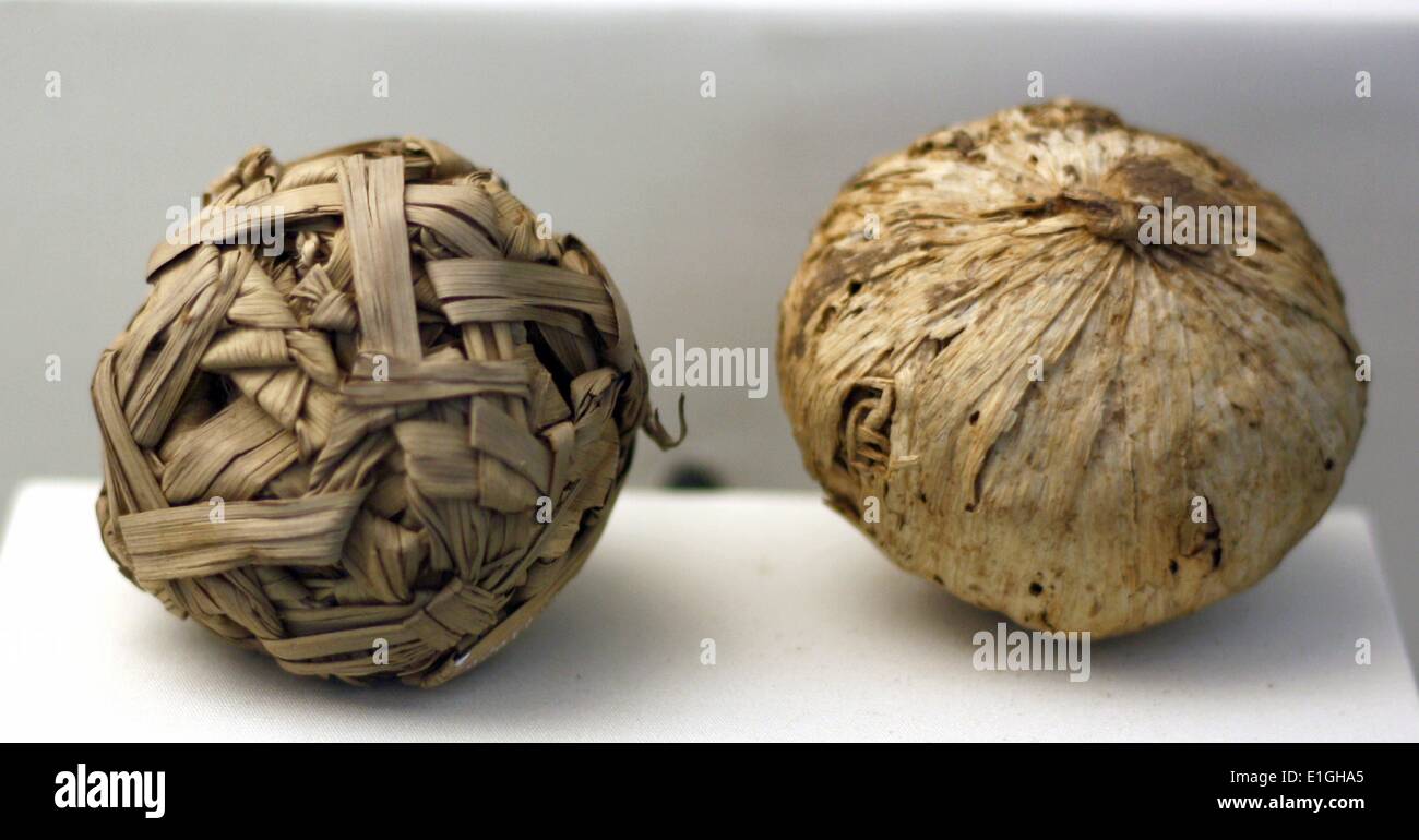 Reed balls used for children's games, New Kingdom or later 1500 - 300 B.C. Stock Photo