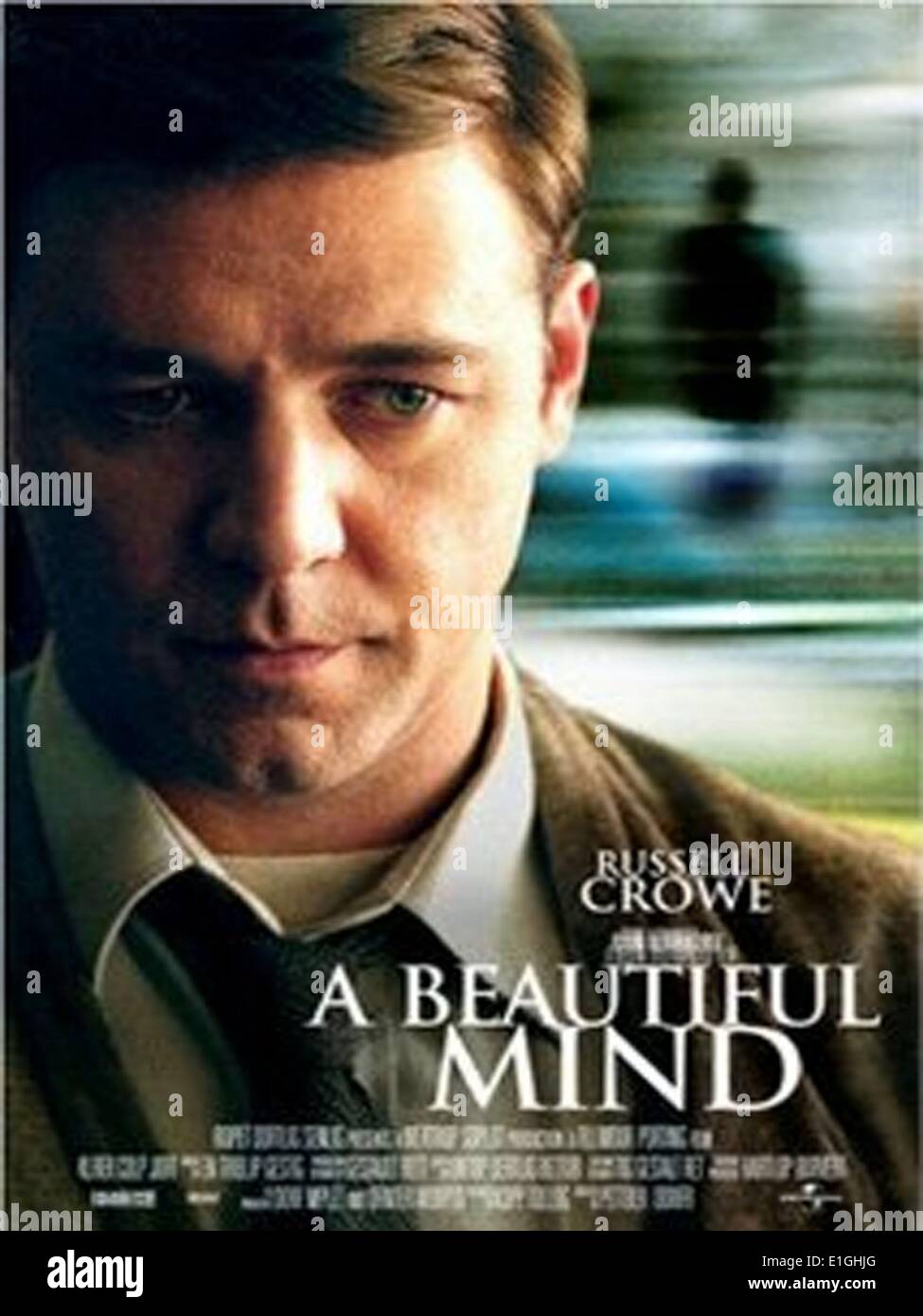 A Beautiful Mind starring Russell Crowe a 2001 American biographical drama film. Stock Photo