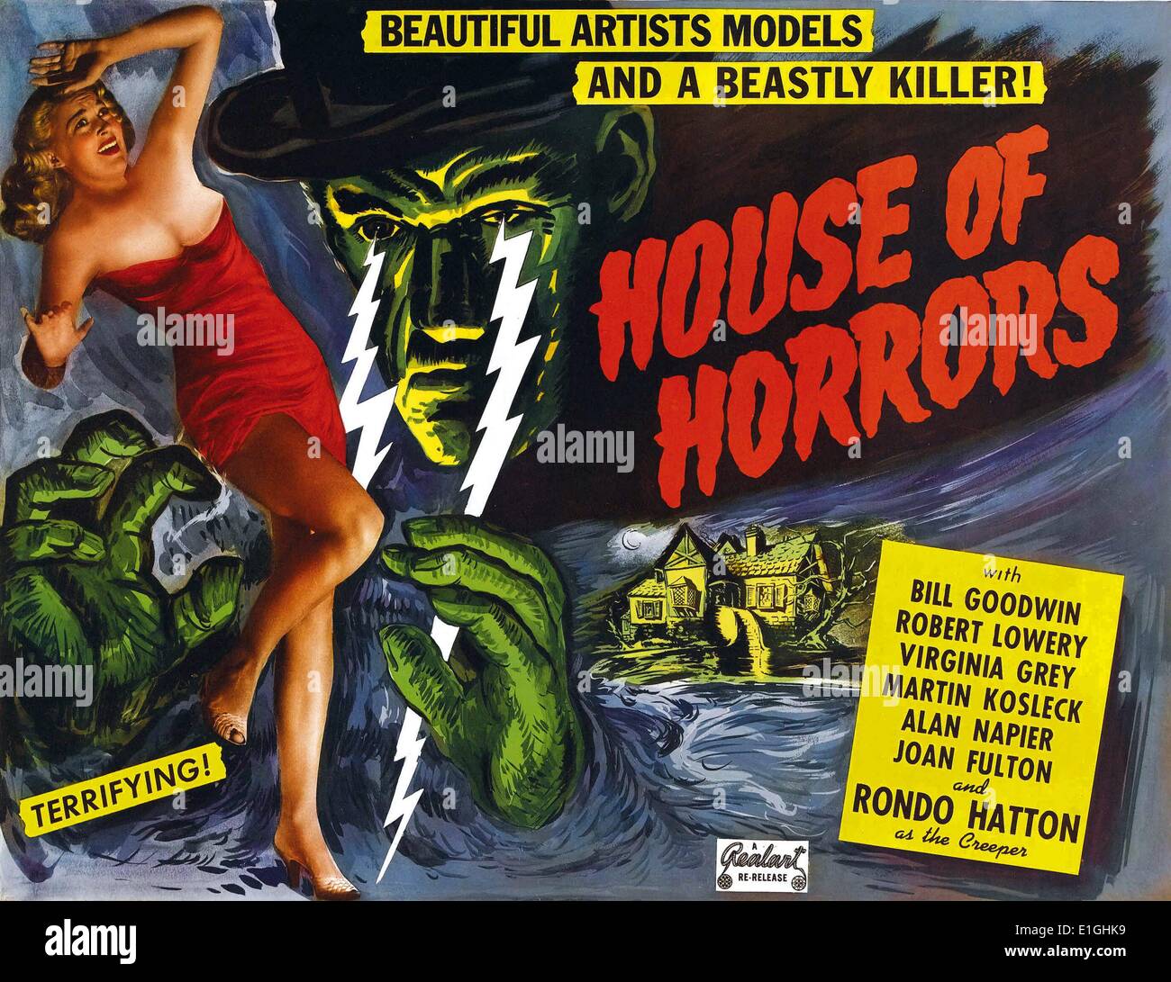House of Horrors starring Bill Goodwin a 1965 British horror film. Stock Photo