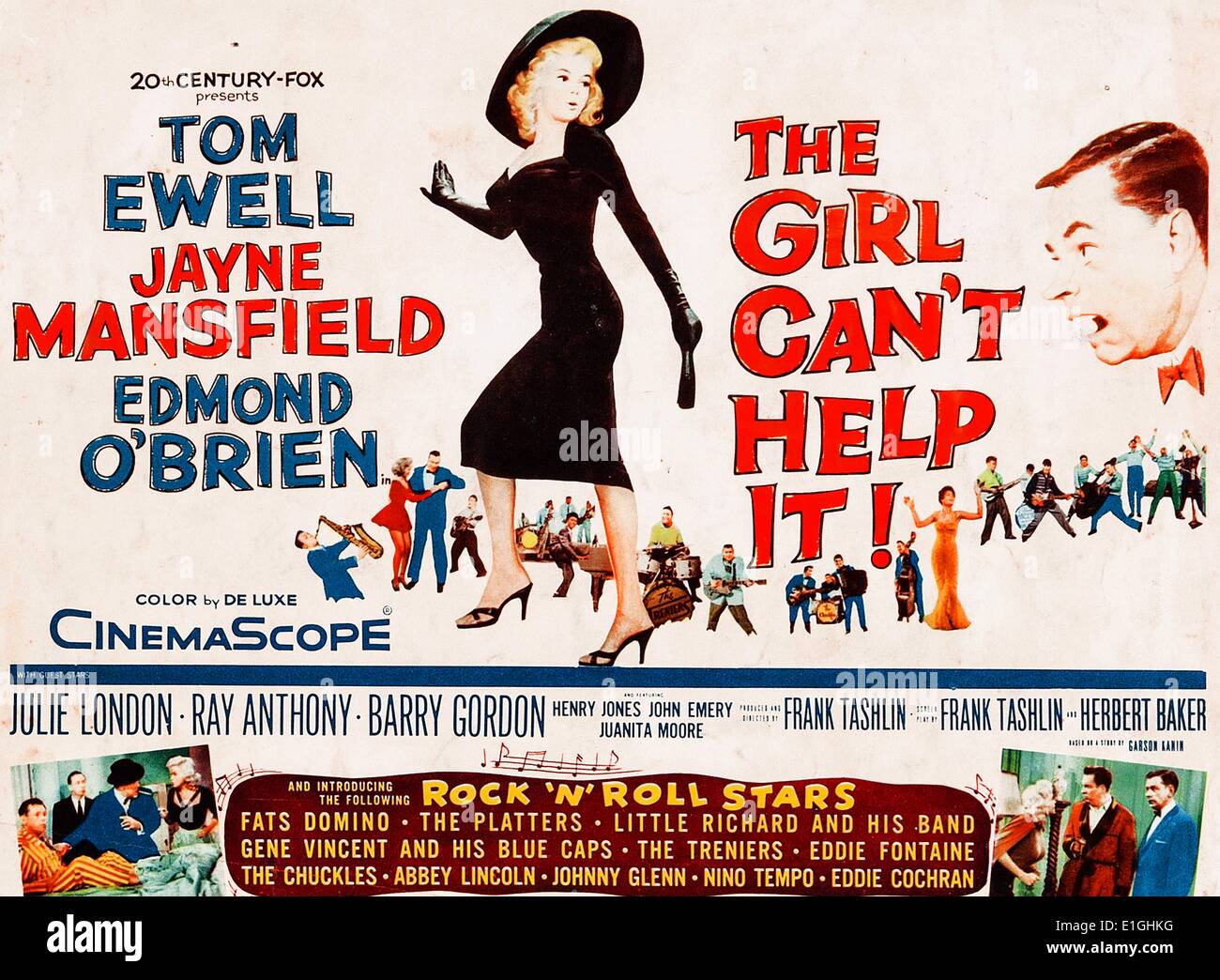 The Girl Can't Help It a 1956 musical comedy starring Jayne Mansfield, Tom Ewell, Edmond O'Brien, Henry Jones and Julie London. Stock Photo