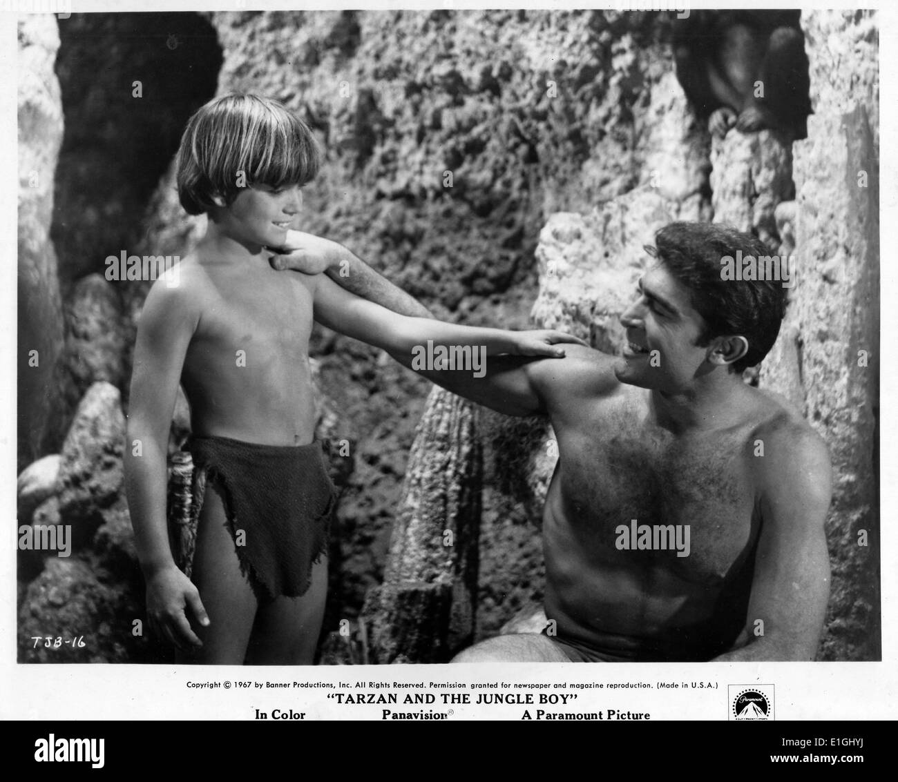 Tarzan and the Jungle Boy a 1968 adventure film starring Mike Henry. Stock Photo