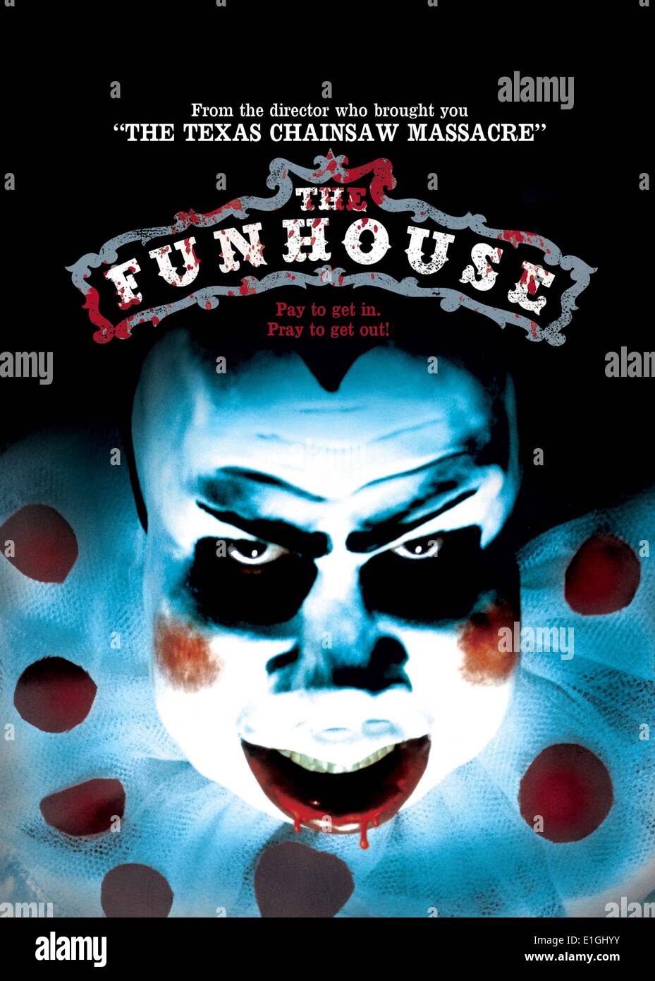 The Funhouse a 1981 American horror film starring Elizabeth Berridge, Shawn Carson, Jeanne Austin and Jack McDermott. Stock Photo