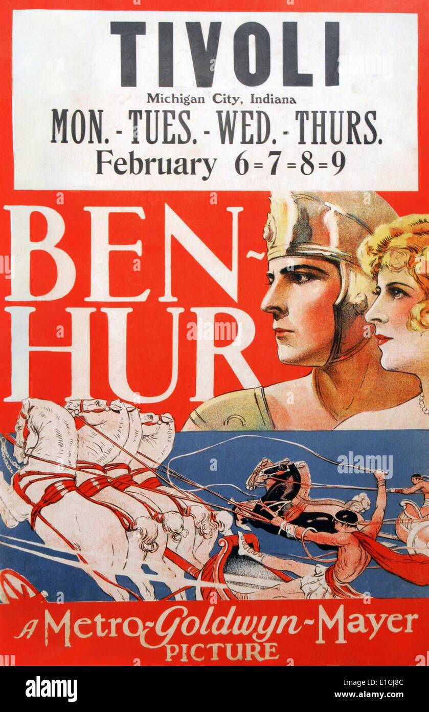 Ben Hur, the 1959 epic of all biblical epics starring Charlton Heston and Jack Hawkins. Stock Photo