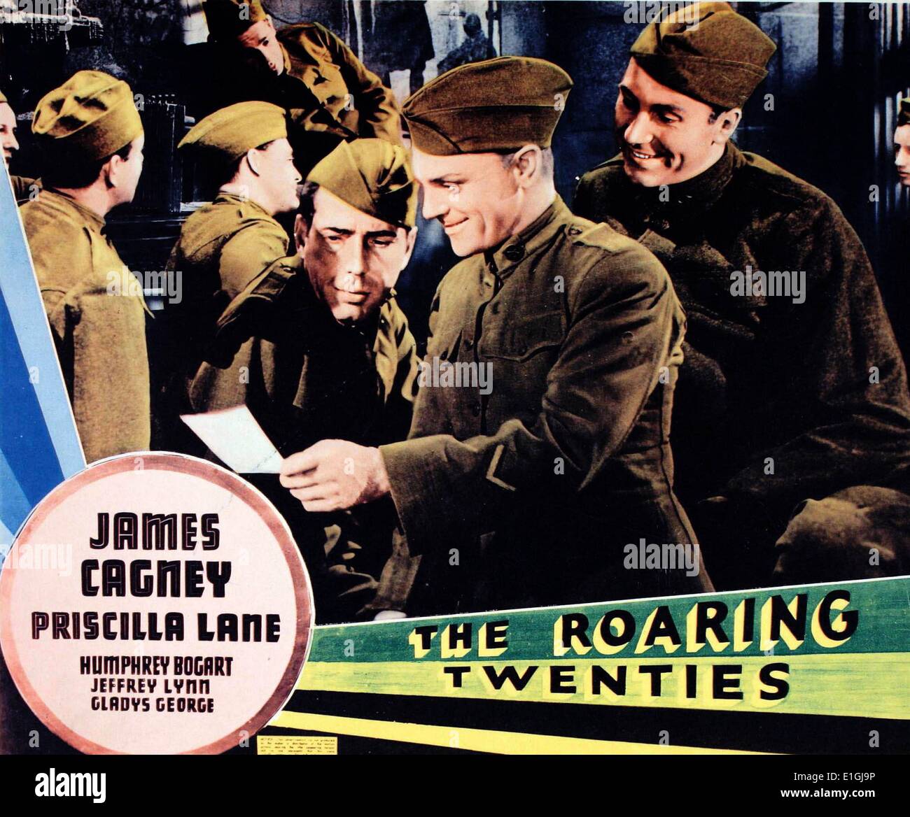 The Roaring Twenties starring James Cagney and Precilla Lane a 1939 crime thriller. Stock Photo