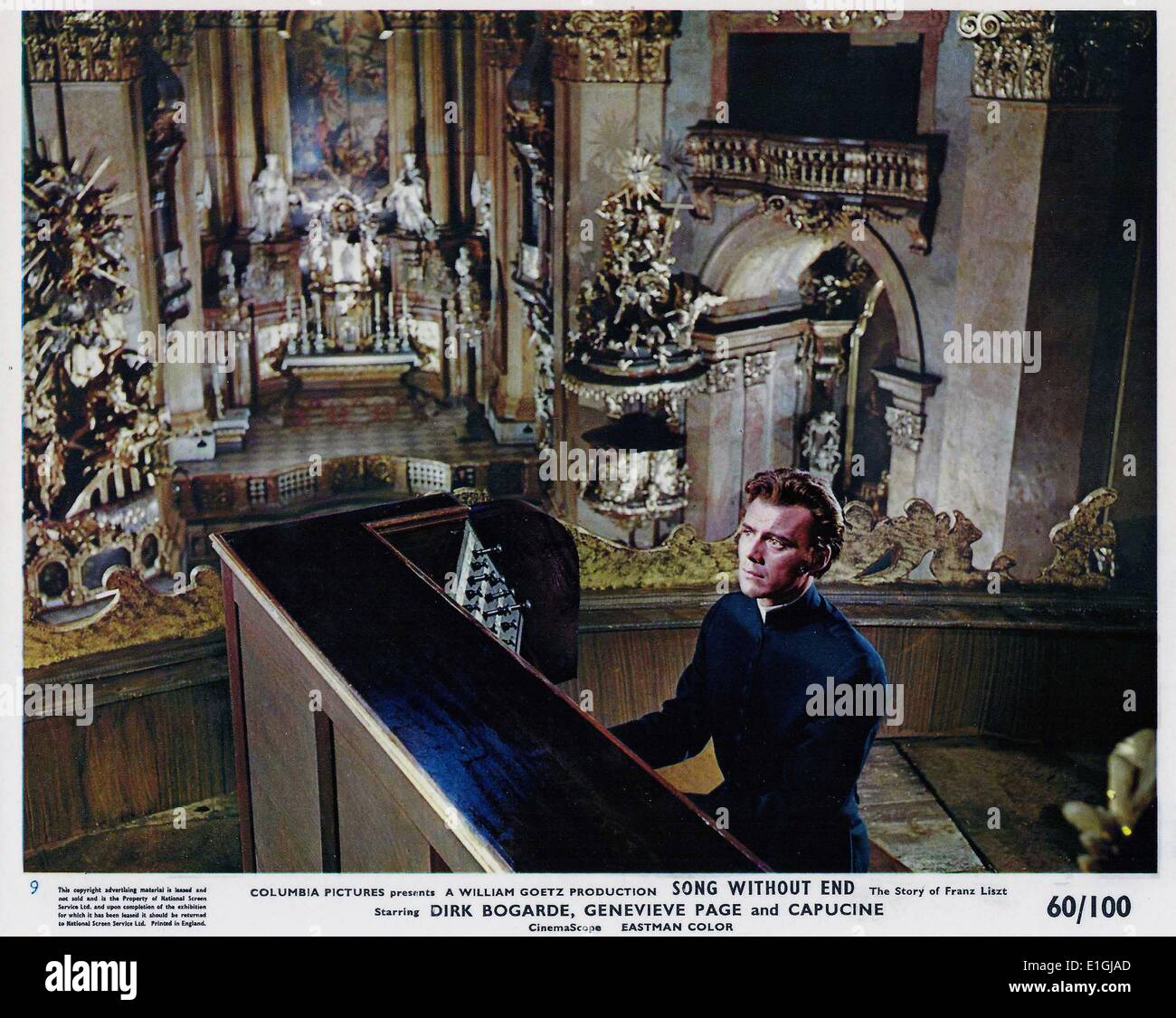 Song Without End a 1960 biographical film starring Dirk Bogarde as Franz Liszt. Stock Photo