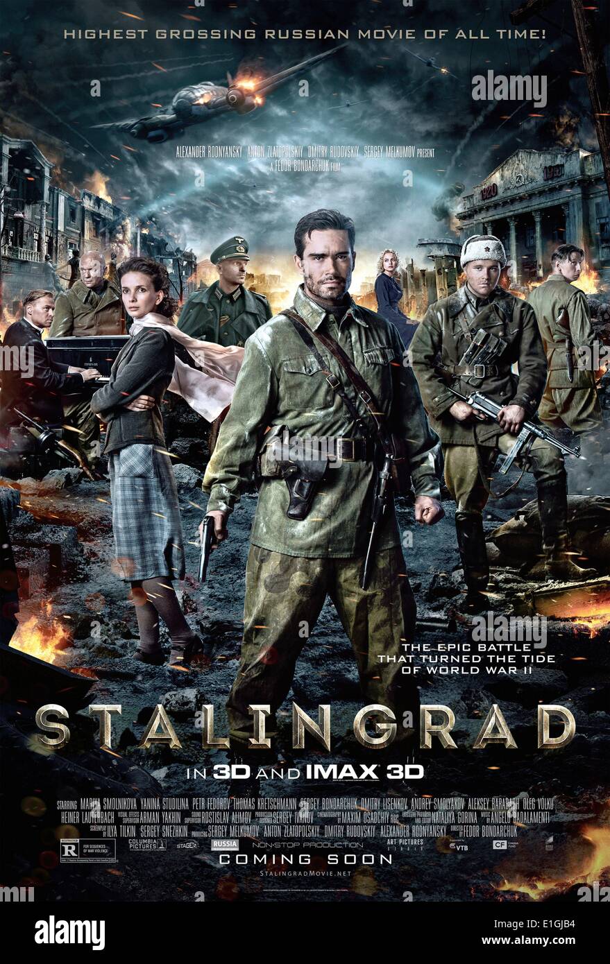 Stalingrad, a 2013 Russian war drama film starring Petr Fedorov. Stock Photo