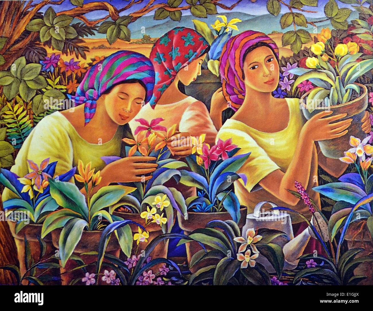 Pat Reyes 1994 oil on canvas hi-res stock photography and images - Alamy