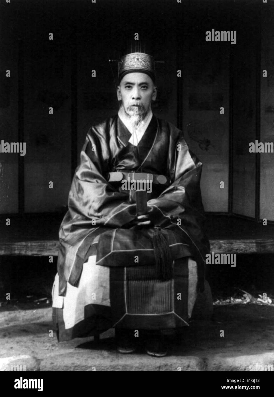 Korean elder, circa 1900 Stock Photo