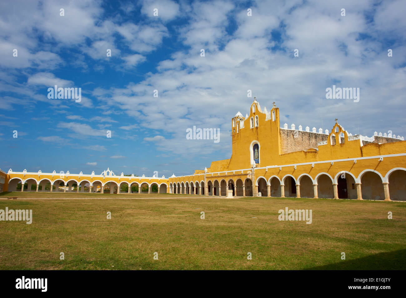 Mexico, Yucatan state, Izamal, yellow city, Convento De San Antonio De Padua, Convent of San Antonio De Padua, Monastery Stock Photo