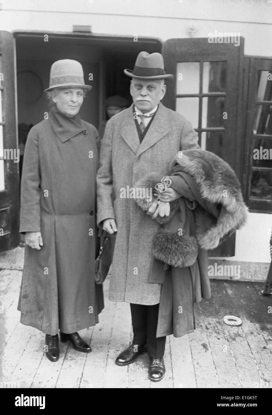 Count Konrad V. Zeppelin & wife Stock Photo