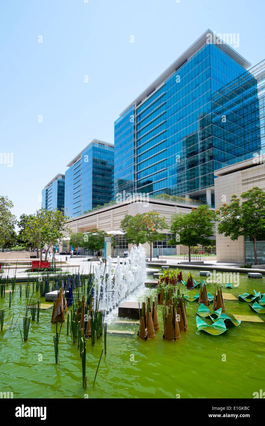 View of new commercial property developments at Downtown Jebel Ali in