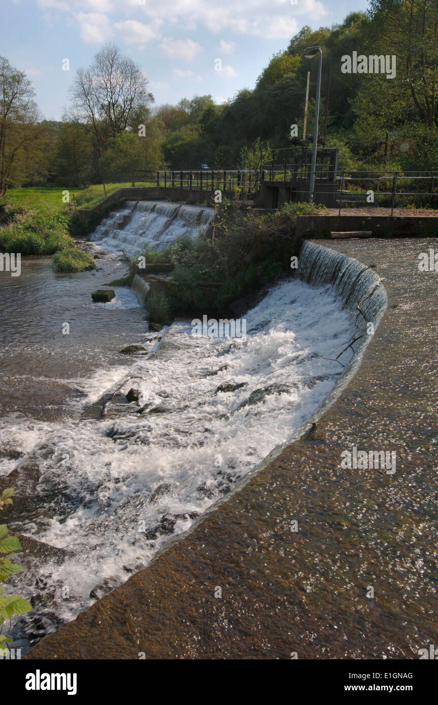 Man Made Weir Stock Photo Alamy