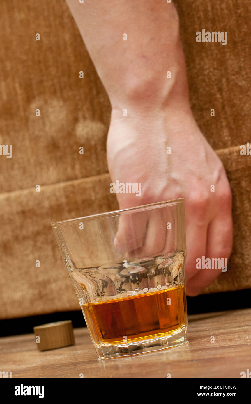 alcohol abuse concept image Stock Photo
