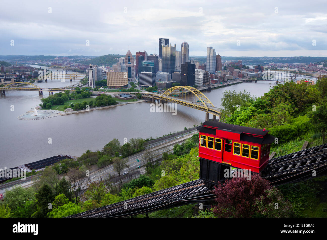 Duquesne incline in Pittsburgh PA Stock Photo Alamy