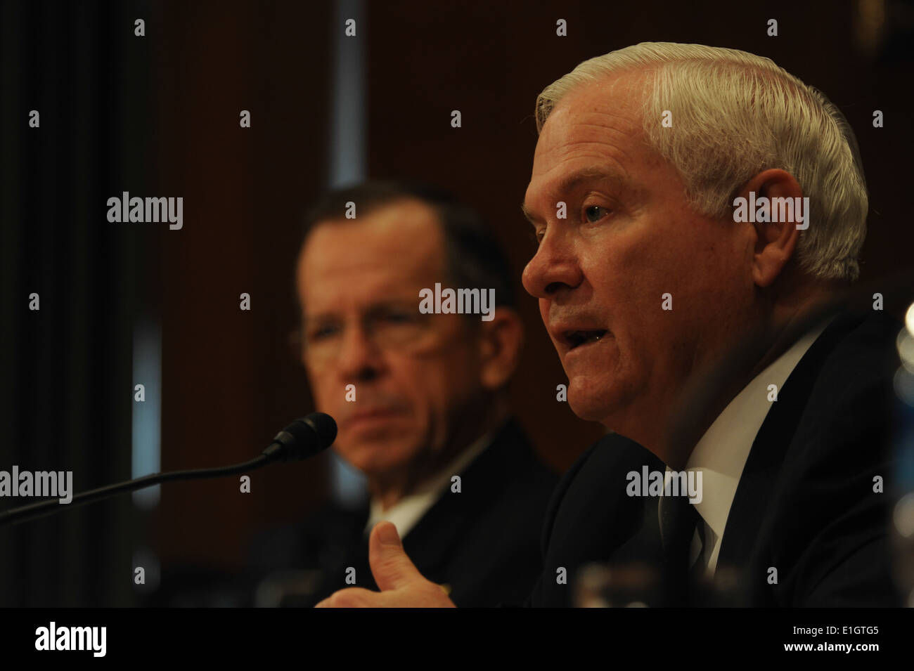 Secretary of Defense Robert M. Gates, foreground, and Chairman of the ...