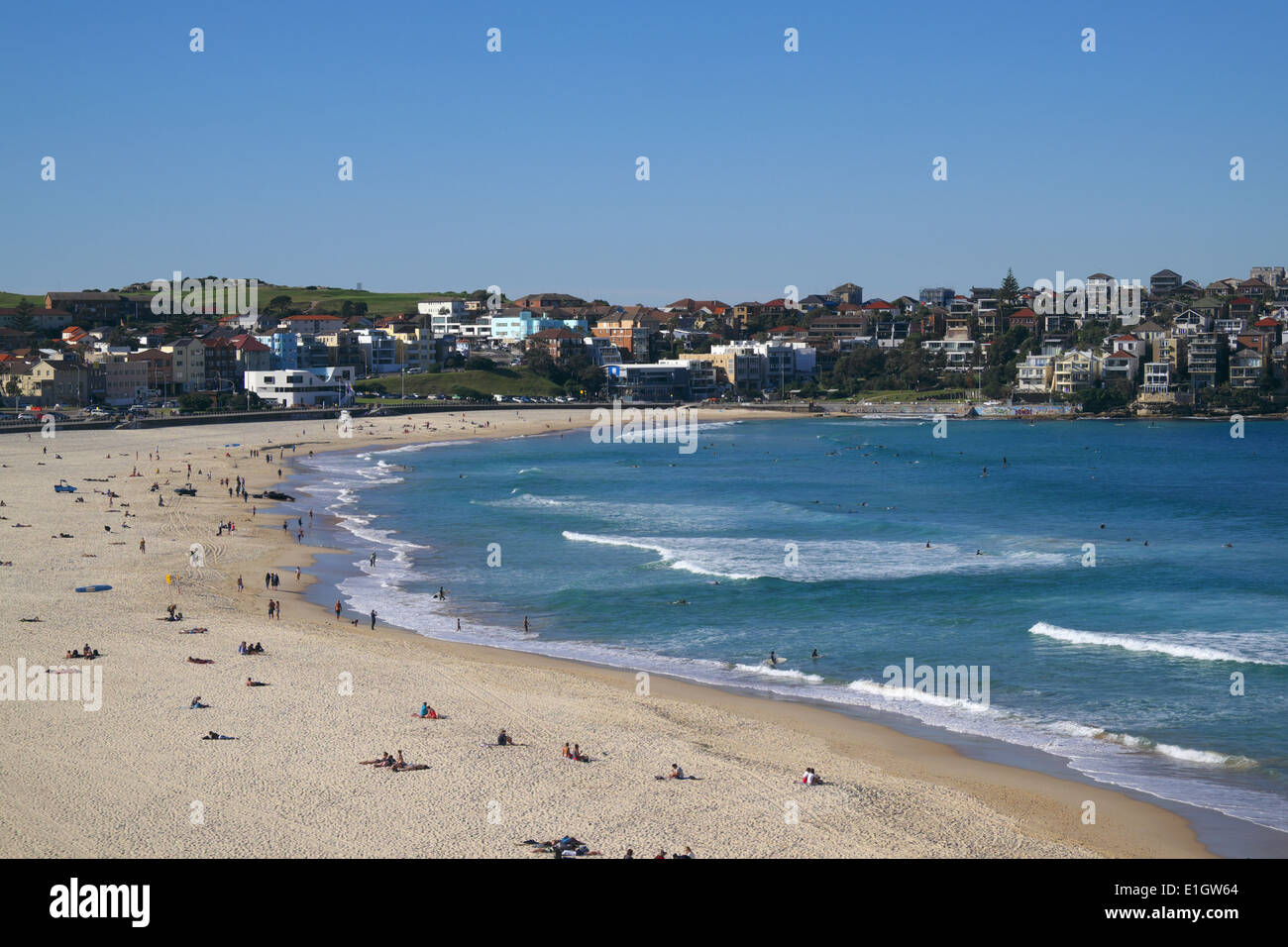 Australia's Bondi beach on a june winters day, NSW,Australia Stock Photo