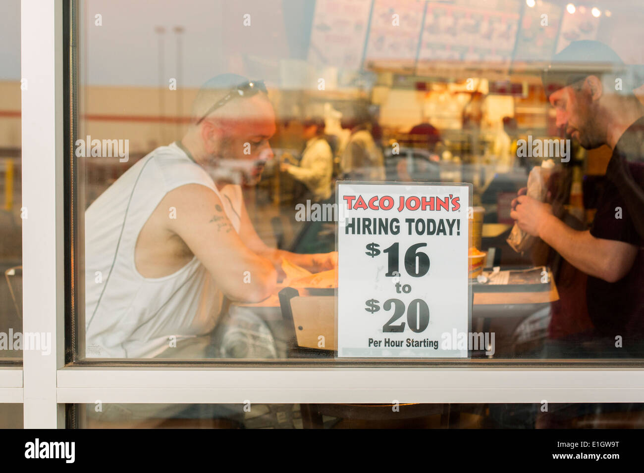 Watford City, North Dakota Taco John's fast food restaurant, which is