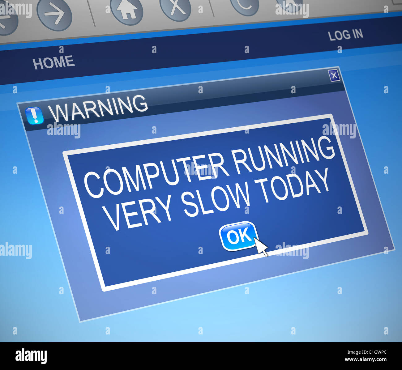 Slow computer concept Stock Photo - Alamy