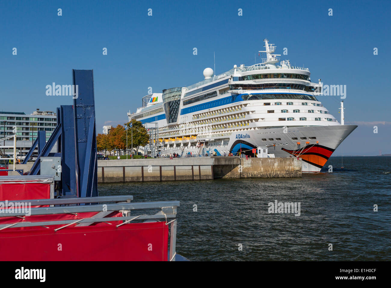 The port of Quebec City with a cruise ship docked, Quebec, Canada Stock