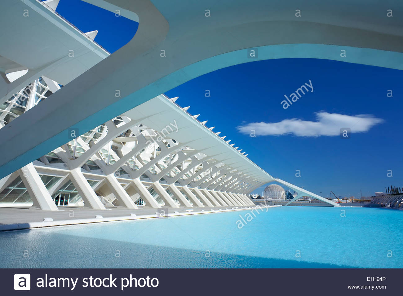 Architectural detail of City of Arts and Sciences, Valencia, Spain Stock Photo