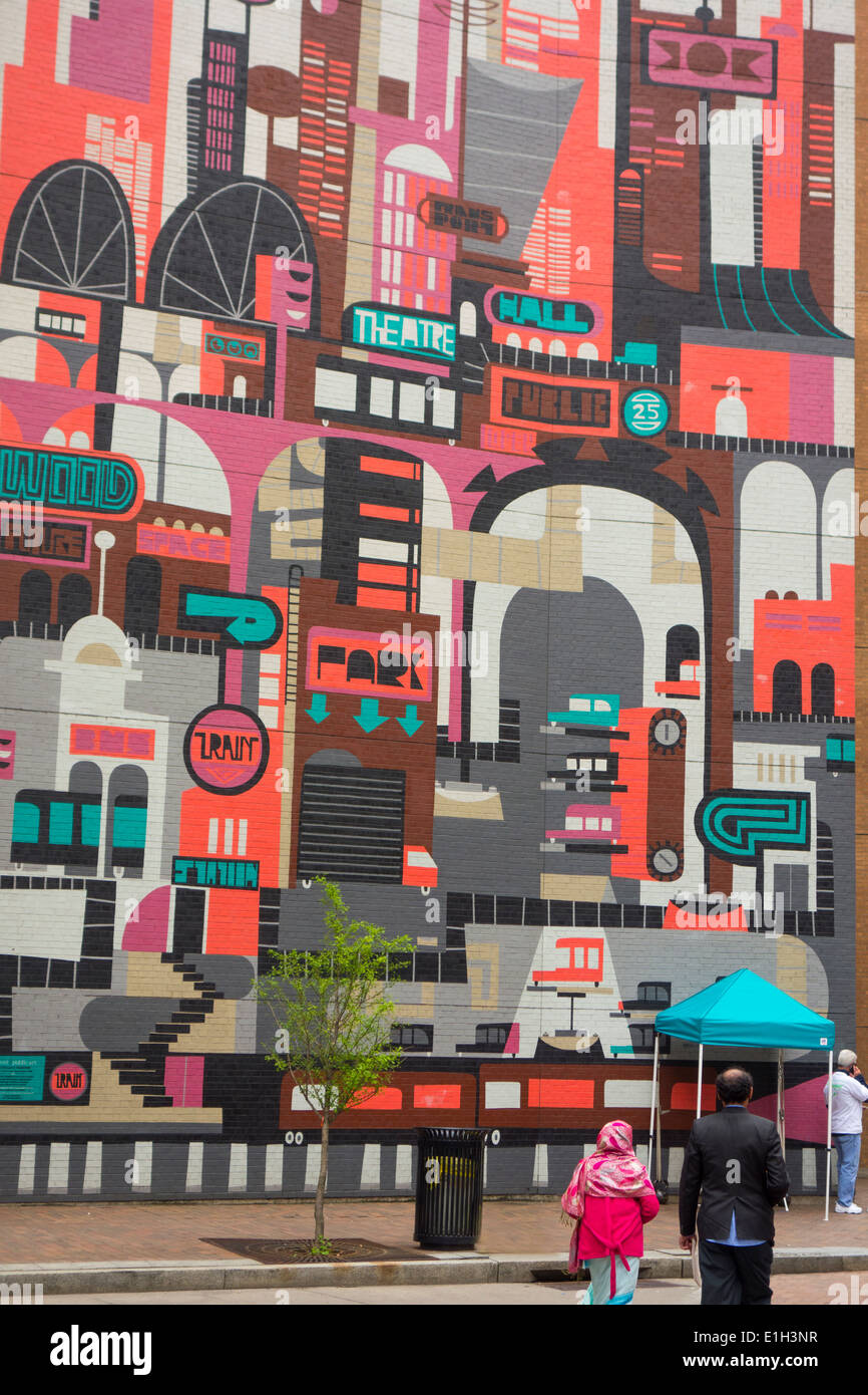 yesterday's tomorrow mural by Brian Holderman in Pittsburgh PA Stock ...