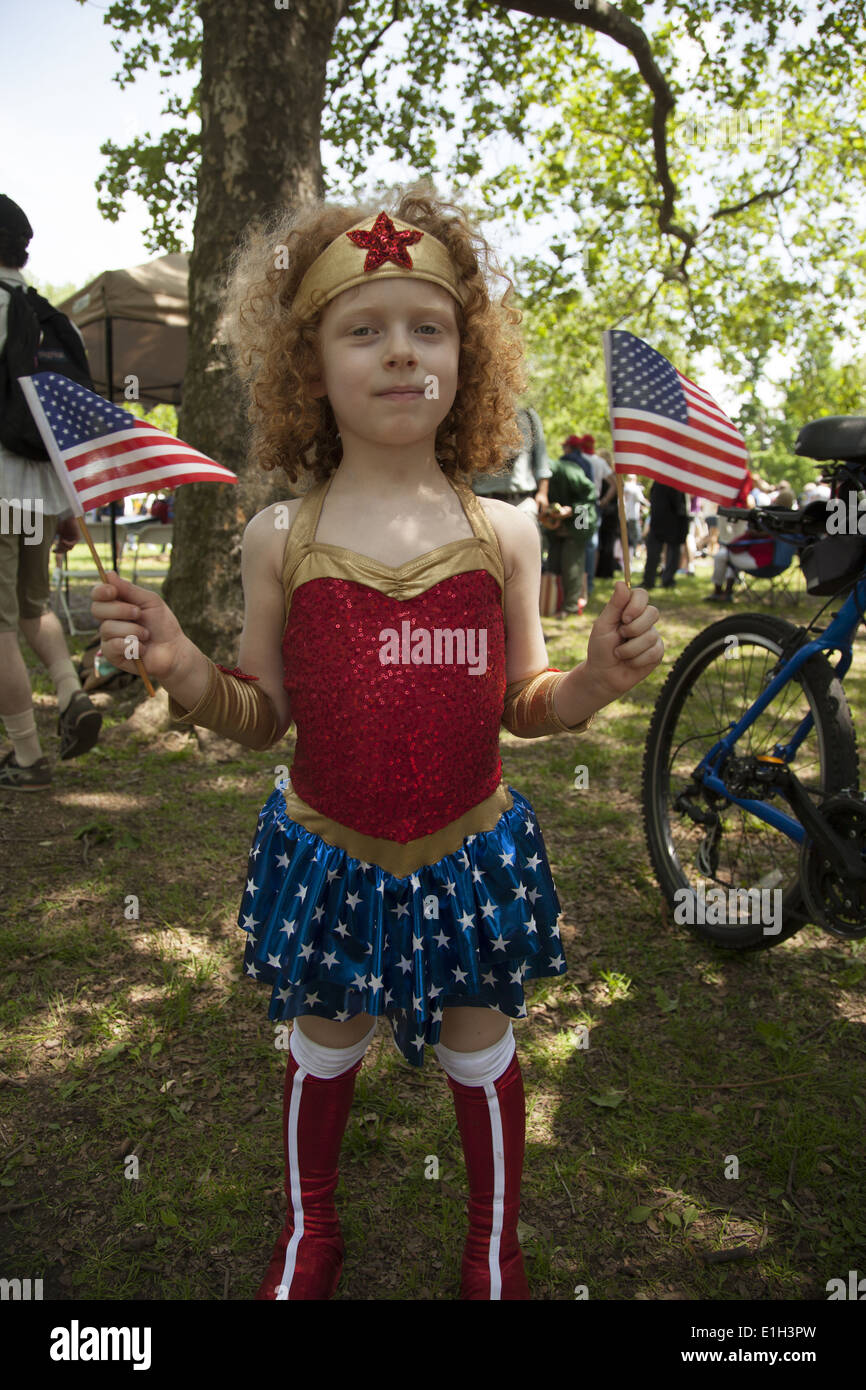 2014 Memorial Day Parade, Bay Ridge Brooklyn next to Fort Hamilton, 'the face of America's army in New York City' Stock Photo