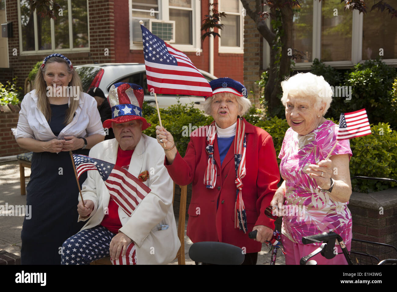 2014 Memorial Day Parade, Bay Ridge Brooklyn next to Fort Hamilton, 'the face of America's army in New York City' Stock Photo