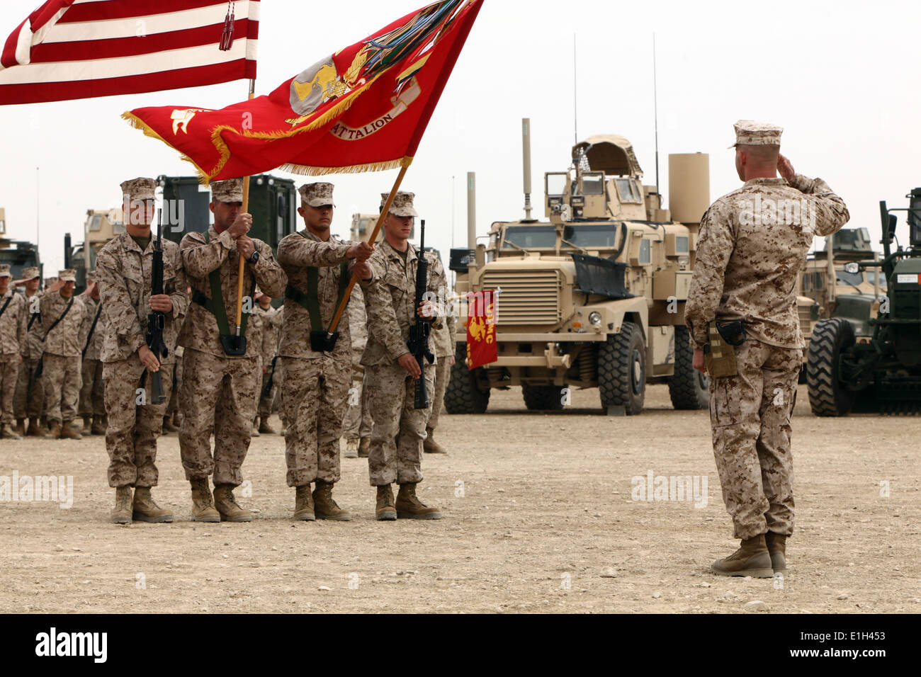 U.S. Marine Corps Maj. Scottie S. Redden, the operations officer for 7th Engineer Support Battalion (ESB), 2nd Marine Logistics Stock Photo