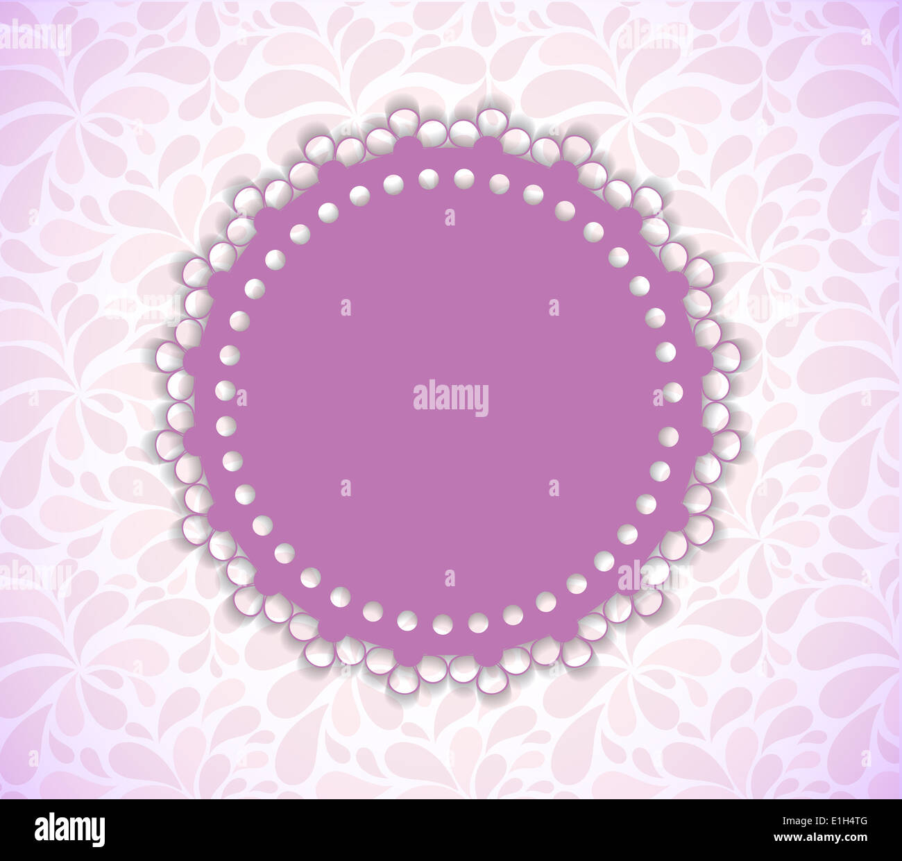 Romantic Flower Frame Vector Background Stock Photo - Alamy