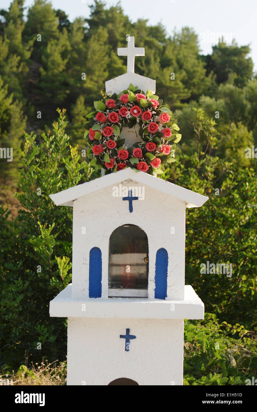 Roadside Memorial Rhodes Island Greece Stock Photo Alamy