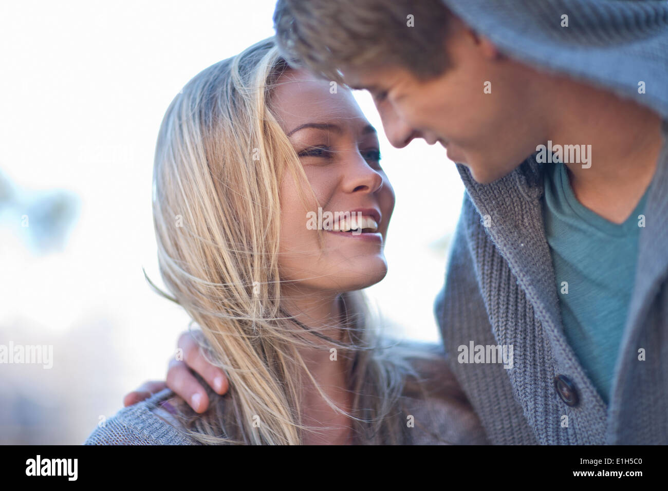 Romantic close up blur couple hi-res stock photography and images - Alamy