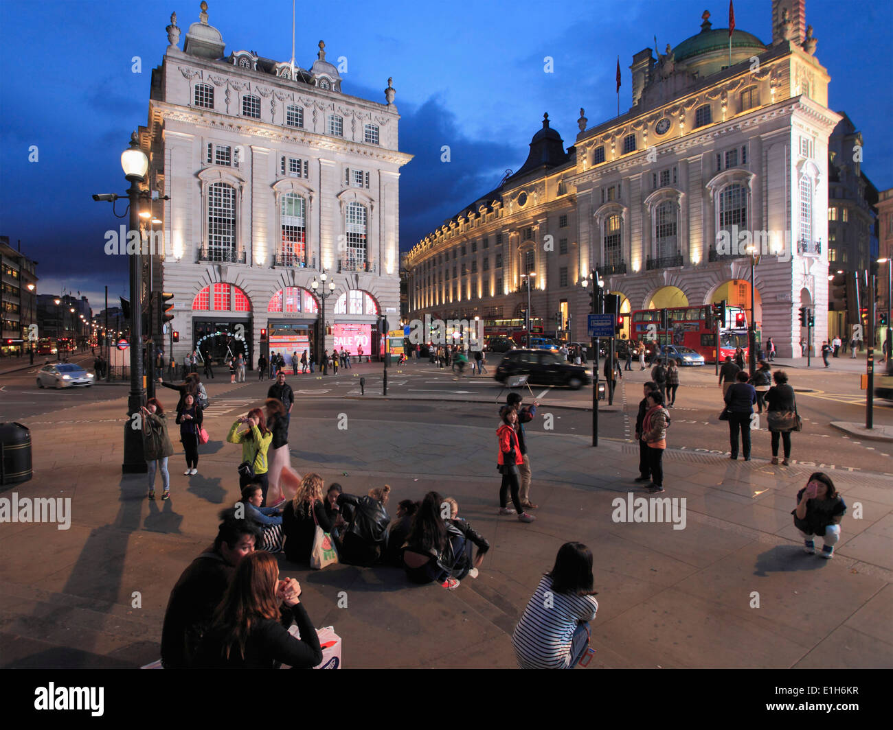 UK, England, London, Piccadilly Circus, people, Stock Photo