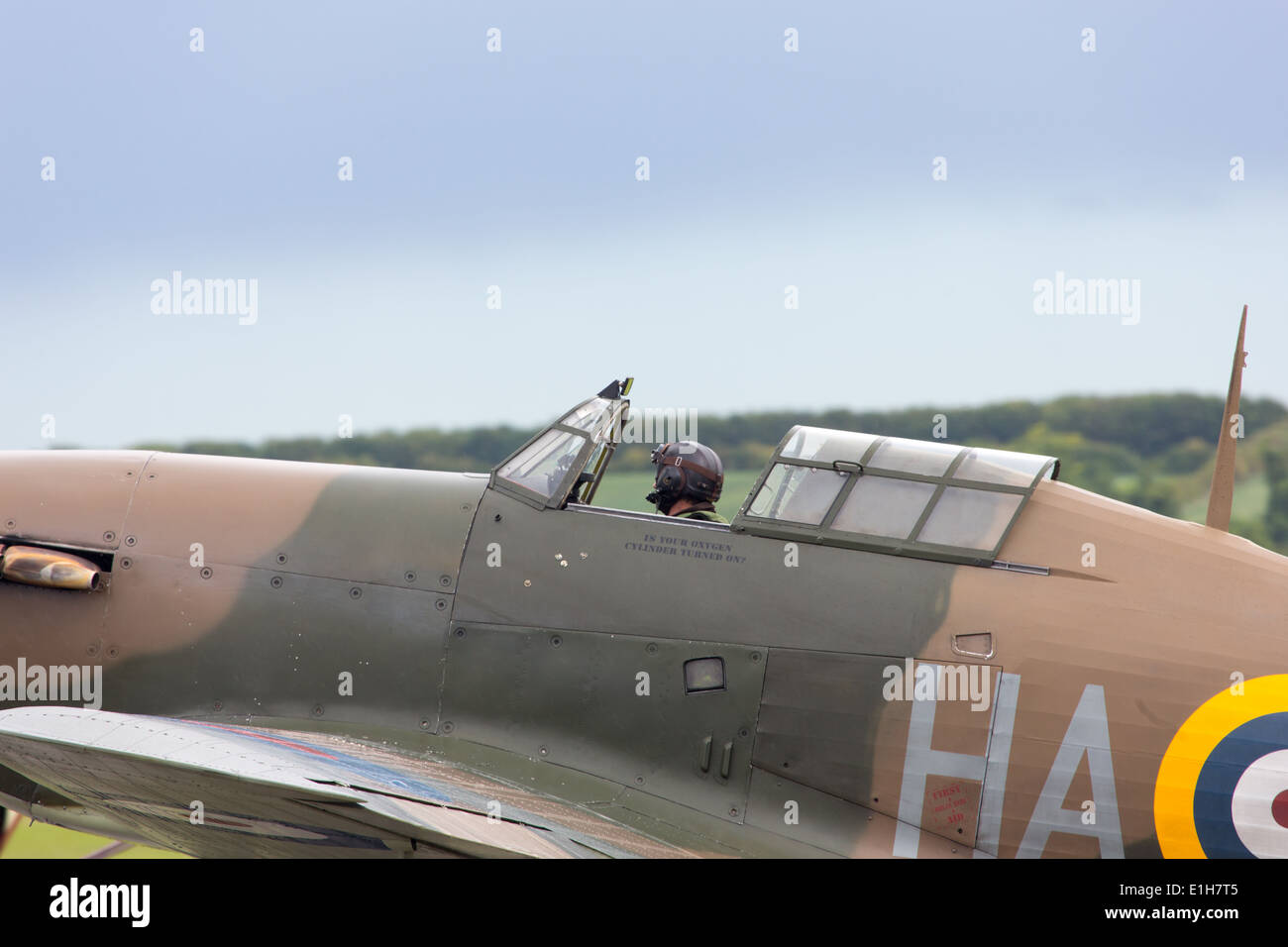 A World War Two Hawker Hurricane ready for take off Stock Photo