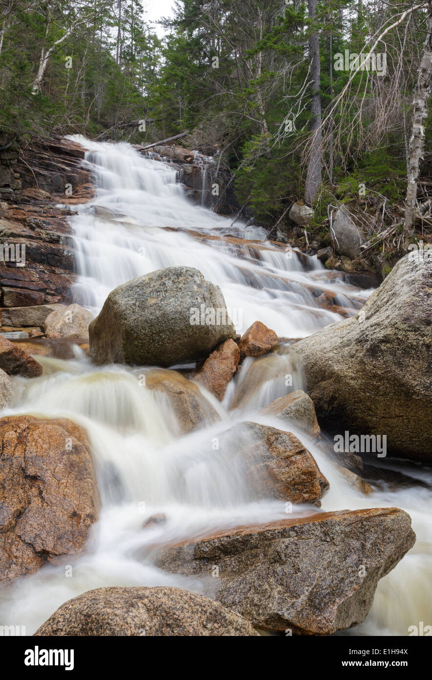Sparkling Cascade in Crawford Notch of the New Hampshire White ...