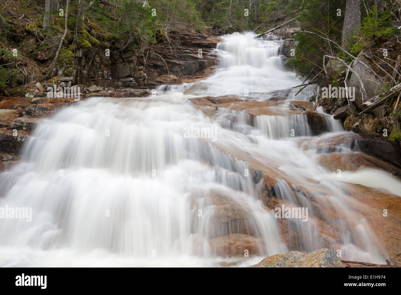 Sparkling Cascade in Crawford Notch of the New Hampshire White ...
