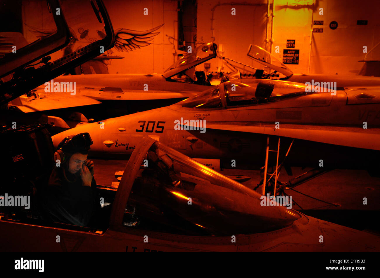 Aviation Electronics Technician Airman Tyler Signer, assigned to Strike