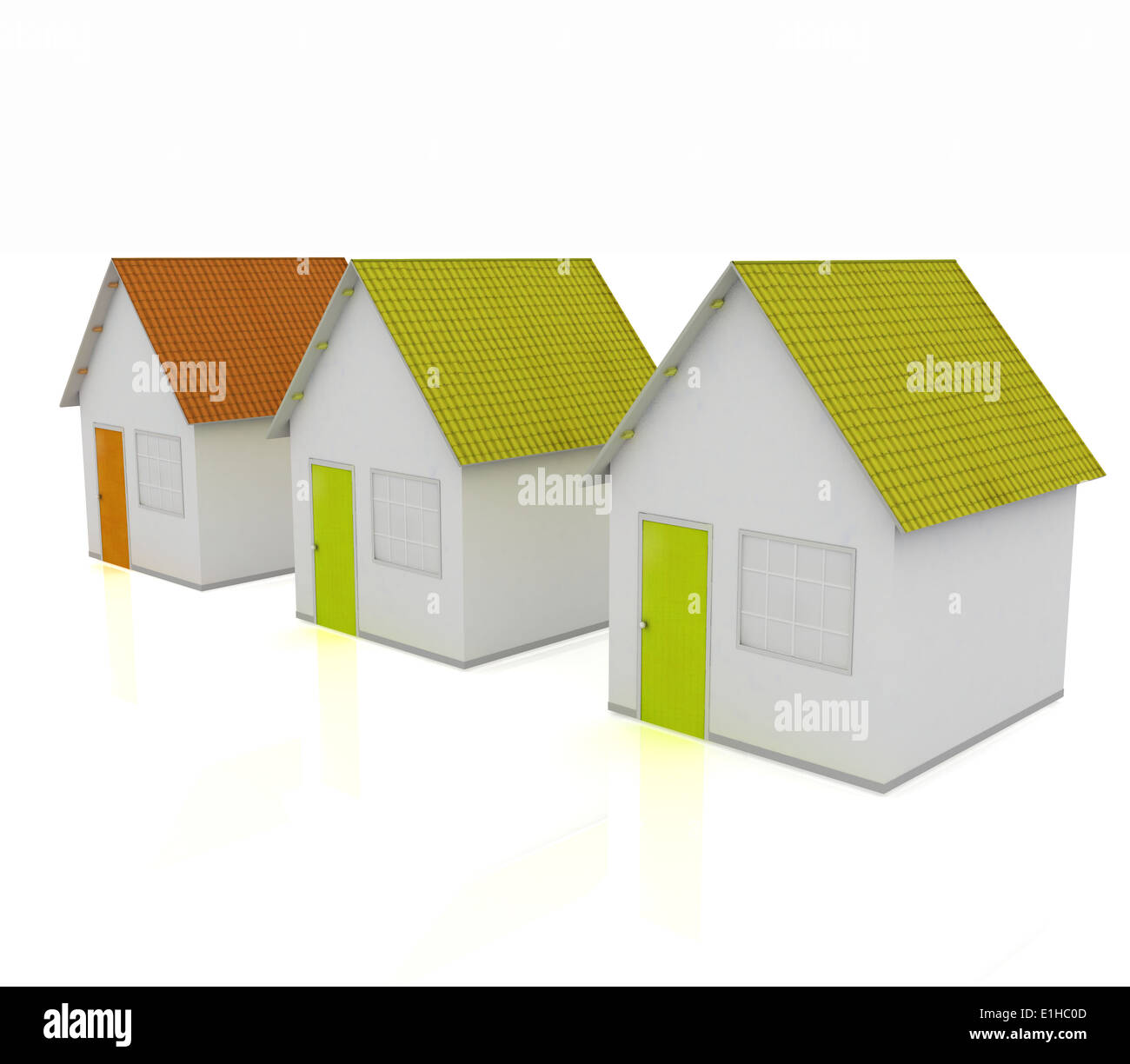 Houses on a white background Stock Photo - Alamy