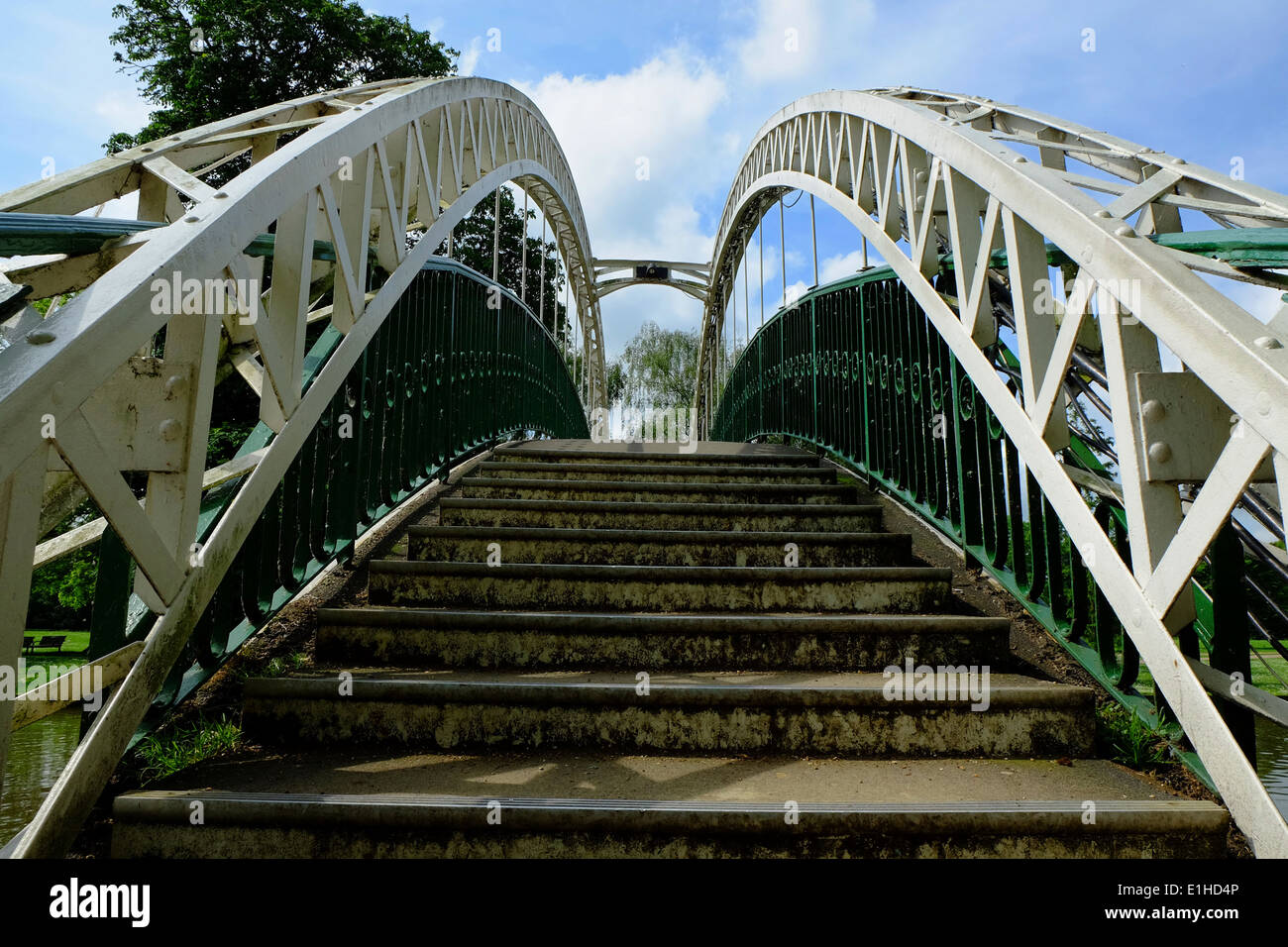 Victorian Iron Bridge in Bedford Stock Photo