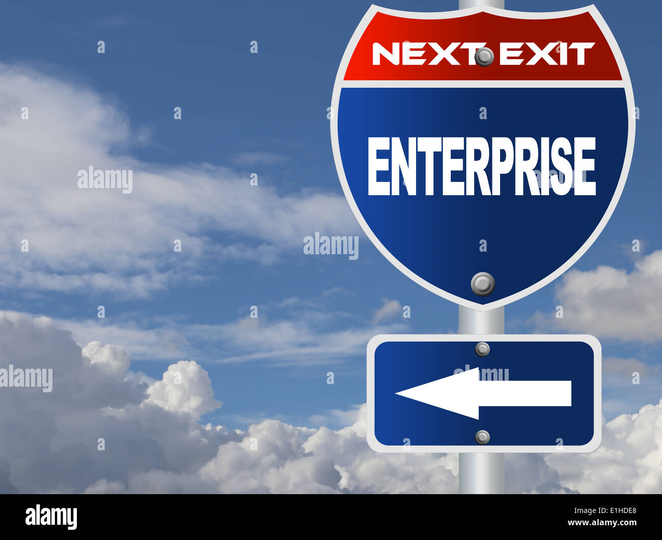 Enterprise road sign Stock Photo Alamy