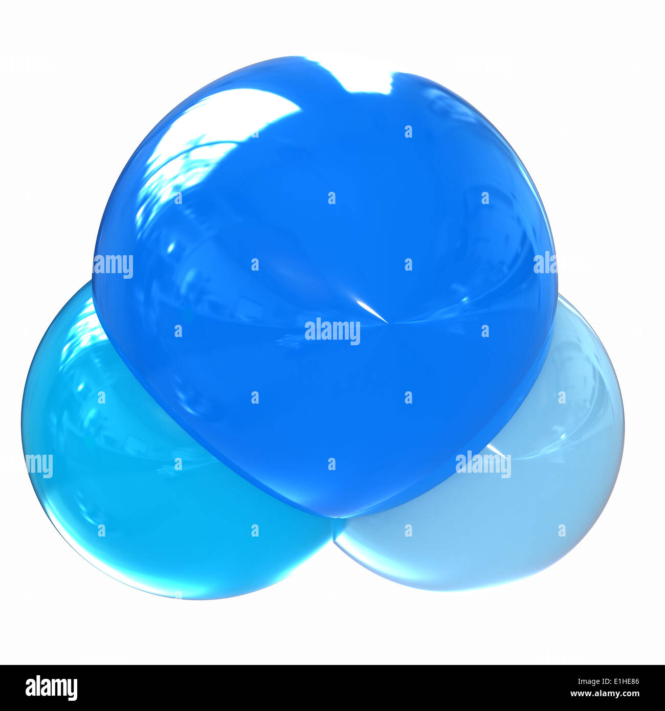 3d illustration of a water molecule isolated on white background Stock ...