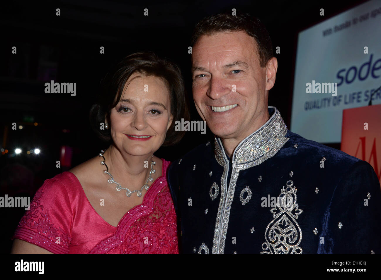 London, UK. 4th June 2014. Cherie Blair and Chris Sullivan attends the Asian Women of Achievement Awards at the London Hilton on Park Lane Hotel. Photo by See li Credit:  See Li/Alamy Live News Stock Photo