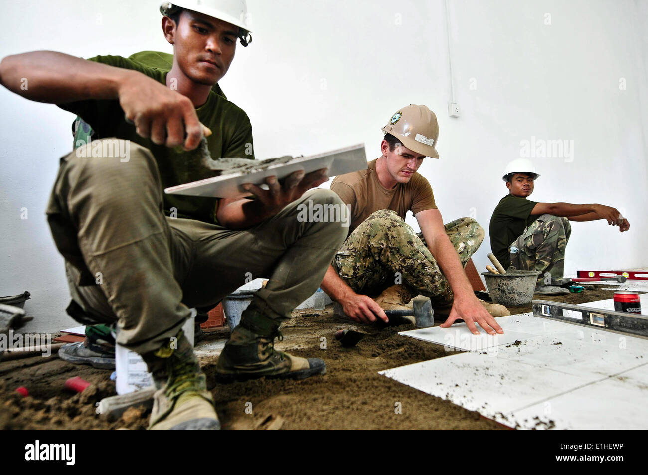 Cambodian military u s navy equipment operator constructionman aaron